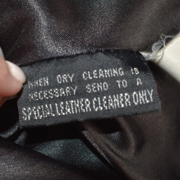 Wilson's Black Removable Lining Leather Navy Pea Coat - Picture 7 of 10